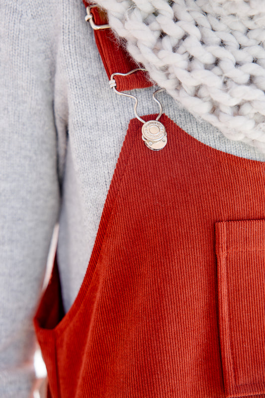 Saia Jardineira Bombazine TIJOLO