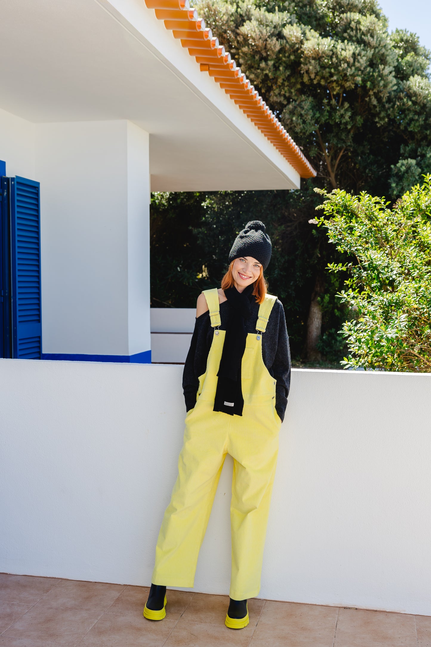 Calças Jardineiras Bombazine AMARELO